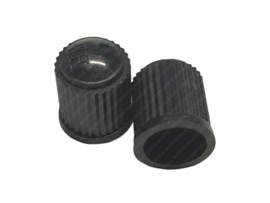 Valve cap set Standard PVC Black 2-Pieces Universal