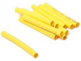 Shrink tubes Yellow 3.5mm x 40mm 10-Pieces