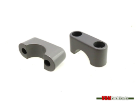 Handle bar clamp set grey (30mm)