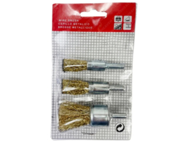 Staalborstel set met Stift 3-Delig