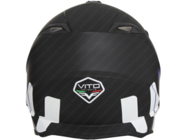 Helm Cross Retro MT Vito Tivoli Matt Schwarz - Blau - Weiß