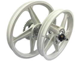 Wheel set 16 x 1.35 / 14 x 1.50 Complete Powdercoated White Puch Maxi Radical
