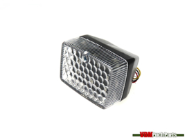 LED Taillight small black/diamond pattern glass Puch Maxi