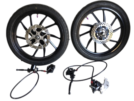 17 Inch Velgen set Custom! Compleet Puch Maxi S