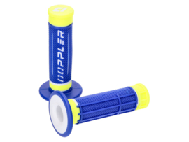 Handle grip set 22mm - 24mm 120mm Blue / White / Neon yellow Doppler Grip 3D Universal