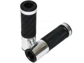 Handle grips set 22mm - 24mm 120mm Black / Aluminium CNC Universal