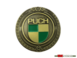 Embleem Puch Logo Goud Emaille 47mm RealMetal