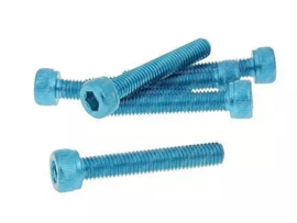 Bolt set Allen M5 x 30mm Anodized Blue 6-Pieces Universal