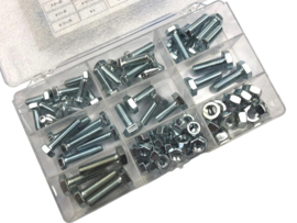 Assortiment tapbouten/moeren zeskant M8-M10 Verzinkt 86-Delig