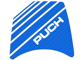 Aufkleber Scheinwerferverkleidung Blau Puch Maxi S/N