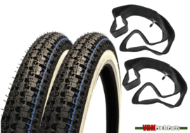 17 inch 2.25 Kenda K252 Tyre set (White wall)