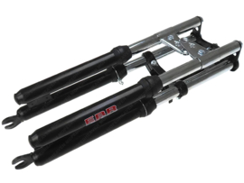 EBR Voorvork kort dubbele veerpoot 56cm (Zwart)