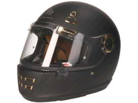 Helm Integral Retro MT Jarama SV Solid Matt Schwarz - Gold