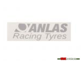 Sticker zilver 100mm x 38mm Anlas Racing Tyres