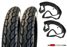 17 inch 2.75 Kenda K418 Tyre set (White wall)