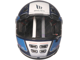 Helm Integral Retro MT Jarama SV Baux Matt Blau - Rot - Silber