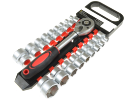 Ratel / Doppen Gereedschap set 1/2 19-Delig