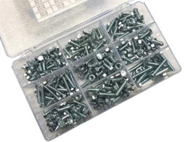 Assortiment bouten/moeren zeskant M5/M6 staal 320-Delig