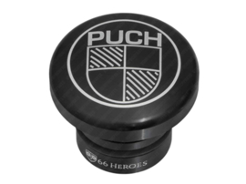 Fuel Cap Round 30mm with Puch Logo Black Top-Qaulity! Puch Maxi