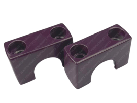 Clamp set handlebar M7 Purple Powdercoated Puch Maxi