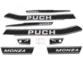 Aufkleber Satz Schwarz / Weiß Puch Monza 4SL