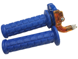 Throttle Handle set Blue / Orange Plastic Lusito M84 22mm Universal