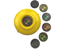 Flywheel cover Yellow with RealMetal Emblem Puch e50 / ZA50 / Z50