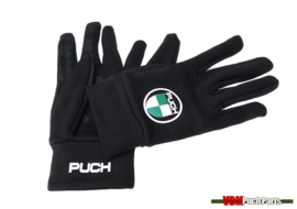 Gloves with Puch logo (Black)