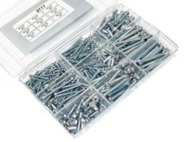 Assortiment set Cilinderschroeven met Zaagsleuf M3 - M6 DIN 84 550-Delig