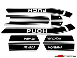 Sticker set black/white Puch Nevada