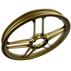 16 Inch Star alloy cast wheel gold powdercoated Original! Puch Maxi