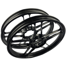 16 Inch Star alloy cast wheel set black powdercoated Original! Puch Maxi