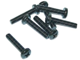 Cylinder Bolt Crosshead Black M6 x 30mm DIN 7985H