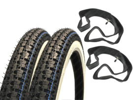 17 inch 2.25 Kenda K252 banden set (White wall)