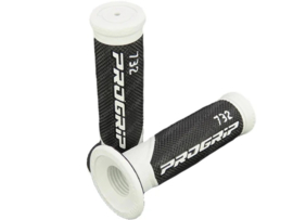 Handle grips set 22mm - 24mm 125mm Black / White Pro Grip 732 - Gel Touch Universal