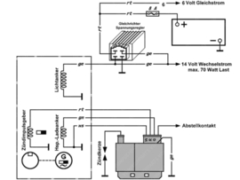 Kabelbaum 6 Volt / 12 Volt Kokusan Elektronische Zündung Universal