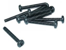 Cylinder Bolt Crosshead Black M6 x 50mm DIN 7985H