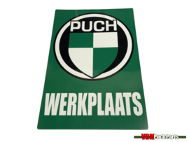 Werkplaats sticker Puch (Nederlands)
