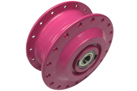 Naaf Voorwiel Spaakvelg Gepoedercoat Roze (RAL 4010) Puch Maxi