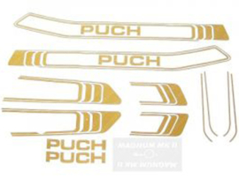 Aufkleber Satz Gold Puch Magnum MKll