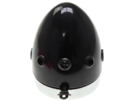 Headlight egg-headlight 102mm Black / Chrome Side mounting Puch Maxi