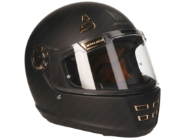 Helm Integraal Retro MT Jarama SV Solid Mat Zwart - Goud