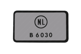 Prüfzeichen Aufkleber Tomos 3 Gang Niederlande B-6030