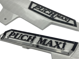 Trim plate set side covers Stainless steel Black Puch Maxi N