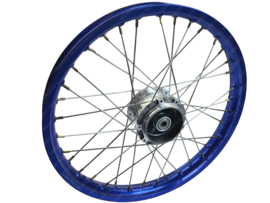 Spaakvelg Achterzijde 17 Inch 1.40 Breed Geanodiseerd Blauw - Gepolijst Rigida! Puch Maxi