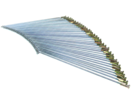 Spaken set Verzinkt - Goud 3mm x 190mm - 90 Graden 36-Delig Puch Maxi