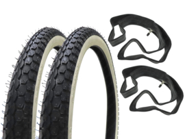 19 inch 2.50 Continental KKS10WW banden set (White wall) Puch MV/VS/Co