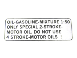 Puch Benzin gemisch Aufkleber (Schwarz)