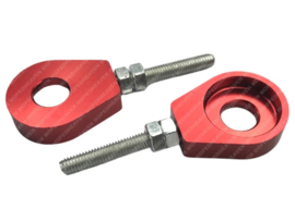 Chain tensioner set M6 CNC aluminium red