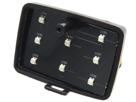 LED Rücklicht Klein Schwarz/Rautenmuster Glas Puch Maxi